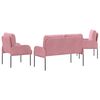 vidaXL Ensembles de canap&eacute;s 3 pcs Rose 115 x 56 x 80 cm Contreplaqu&eacute;