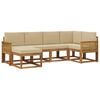 vidaXL Ensemble de canap&eacute;s d'ext&eacute;rieur 6 pc Naturel et Beige Polyester