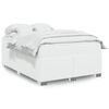 vidaXL Sommier &agrave; lattes de lit avec matelas Blanc 140x190cm Similicuir