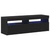 vidaXL Meuble TV 120 x 35 x 40 cm Ch&ecirc;ne noir Bois d'ing&eacute;nierie