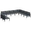 vidaXL Ensemble de canap&eacute; de jardin Anthracite Acier