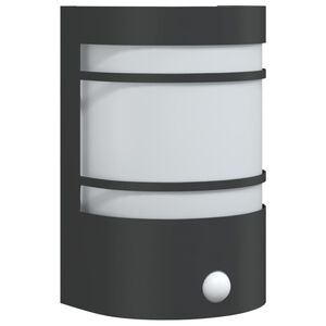 vidaXL Applique murale d'ext&eacute;rieur avec capteur noir acier inoxydable