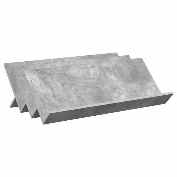 vidaXL &Eacute;tag&egrave;re &agrave; magazines avec &eacute;tag&egrave;re Gris B&eacute;ton 90 x 53 x 28,5 cm