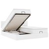 VidaXL Cadre de lit ottoman avec matelas blanc 200x200 cm similicuir