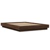 vidaXL Cadre de lit sans matelas ch&ecirc;ne marron 140x190 cm