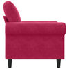 vidaXL Fauteuil Rouge bordeaux 60 cm Velours