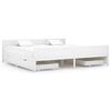vidaXL Cadre de lit sans matelas blanc bois massif de pin 200x200 cm