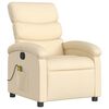 vidaXL Fauteuil de massage inclinable Cr&egrave;me Tissu