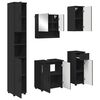 vidaXL Ensemble de mobilier de salle de bain avec tiroir 5 pcs Noir