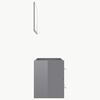 vidaXL Ensemble de meubles de bain 2 pcs Gris brillant Agglom&eacute;r&eacute;