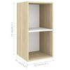 vidaXL Ensemble de meubles TV 3pcs Blanc ch&ecirc;ne sonoma Bois ing&eacute;nierie