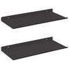 vidaXL &Eacute;tag&egrave;re flottante 2 pcs Noir 40 x 17,5 x 2,5 cm Acier