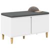 vidaXL Banc d'entr&eacute;e avec coussin avec stockage Blanc 80 x 38 x 46 cm