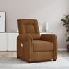 vidaXL Fauteuil de massage Marron Tissu microfibre