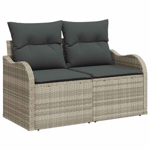 vidaXL Canap&eacute; de jardin Gris clair 121 x 62 x 69cm polyrotin