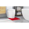 vidaXL Tapis de bain antid&eacute;rapant avec d&eacute;coupe pour toilette Rouge