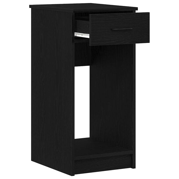 vidaXL Support de tour d'ordinateur avec tiroir noir 35x45x77 cm
