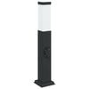 vidaXL Borne lumineuse avec sortie 50 cm Noir IP44