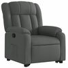 vidaXL Fauteuil inclinable Gris fonc&eacute; Tissu