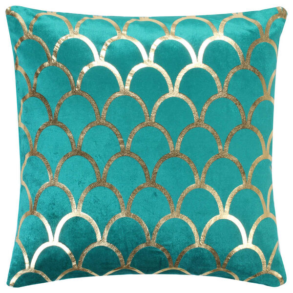 vidaXL Coussins imprimés à film lot de 2 Vert et doré 40x40 cm Velours