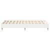 vidaXL Cadre de lit sans matelas blanc 135x190 cm bois d'ing&eacute;nierie