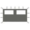 vidaXL Paroi lat&eacute;rale de belv&eacute;d&egrave;re avec fen&ecirc;tres 4x2 m Anthracite