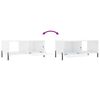 vidaXL Table basse Blanc brillant 90x50x40 cm Bois d'ingénierie