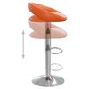 vidaXL Tabouret de bar Orange Similicuir