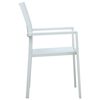 vidaXL Ensemble &agrave; manger de jardin 9 pcs Blanc