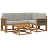 vidaXL Ensemble de canap&eacute;s d'ext&eacute;rieur 5 pcs Naturel et gris clair