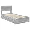 vidaXL Lit de Rangement Gris Sonoma 75 x 190 cm Bois d'ing&eacute;nierie