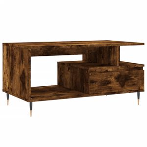 vidaXL Table basse Ch&ecirc;ne fum&eacute; 90x49x45 cm Bois d'ing&eacute;nierie