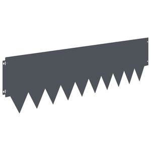 vidaXL Bordure de Pelouse 10 pc 103 x 30 cm Acier Anthracite
