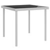 vidaXL Table &agrave; d&icirc;ner d'ext&eacute;rieur Gris clair 80x80x72 cm Verre et acier