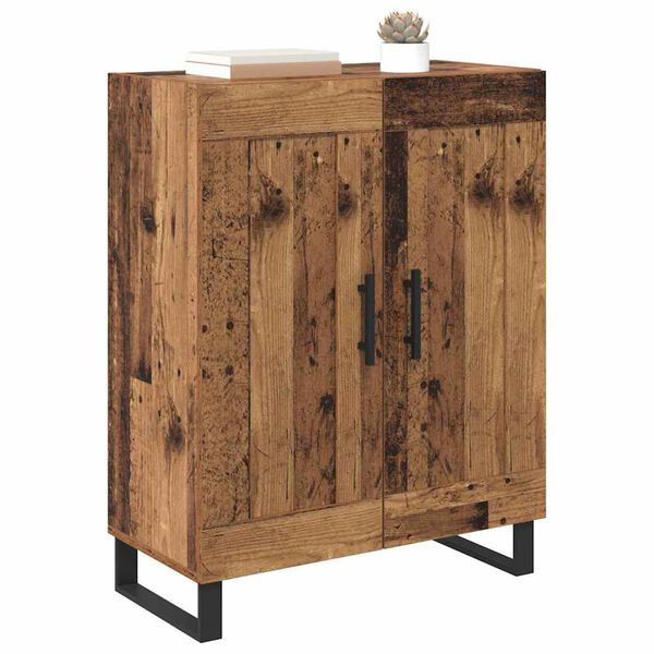vidaXL Buffet Bois Ancien 69,5 x 34 x 90 cm Bois d'ing&eacute;nierie et fer
