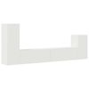 vidaXL Ensemble de meubles TV 4 pcs Blanc Bois d'ing&eacute;nierie