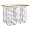 vidaXL Table de jardin Gabion Design 100x70x72 cm Bois massif Pin