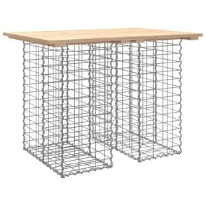 vidaXL Table de jardin Gabion Design 100x70x72 cm Bois massif Pin