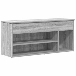 vidaXL Banc &agrave; chaussures sonoma gris 102x30,5x45 cm bois d'ing&eacute;nierie