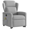 vidaXL Fauteuil inclinable de massage électrique gris nuage tissu