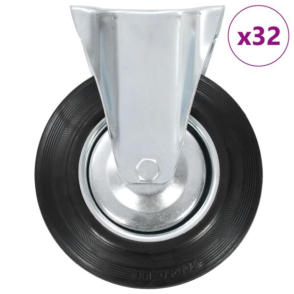 vidaXL 32 pcs Roulettes fixes 200 mm