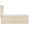 vidaXL Sommier &agrave; lattes de lit avec matelas Cr&egrave;me 90x200 cm Tissu