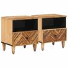 vidaXL Table de chevet 2 pi&egrave;ces Marron 50 x 33 x 60 cm
