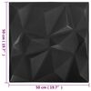 vidaXL Panneaux muraux 24 pcs Noir Diamant 50 x 50 cm Mousse XPS