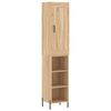 vidaXL Buffet haut Ch&ecirc;ne sonoma 34,5x34x180 cm Bois d'ing&eacute;nierie