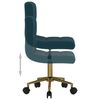 vidaXL Chaises pivotantes à manger lot de 4 bleu velours