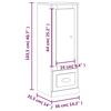 vidaXL Buffet haut ch&ecirc;ne marron 36x35,5x103,5 cm bois d'ing&eacute;nierie