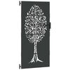 vidaXL Porte de Jardin, Portail de Jardin 85x75 cm Design Arbre en Acier Corten