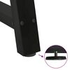 vidaXL Pieds de table à manger en forme de A 2 pièces Noir 80 x (72-73) cm Acier