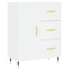 vidaXL Buffet haut Blanc 69,5x34x180 cm Bois d'ing&eacute;nierie